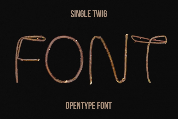 Single Twig SVG Font Font Download