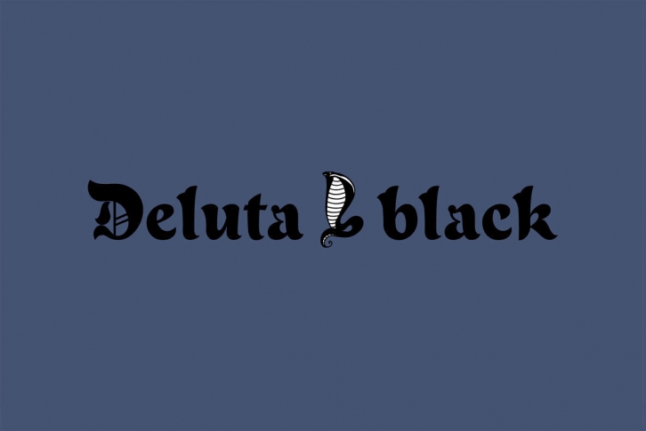 Deluta Black Font Font Download