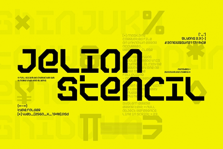 Jelion Stencil Font Font Download