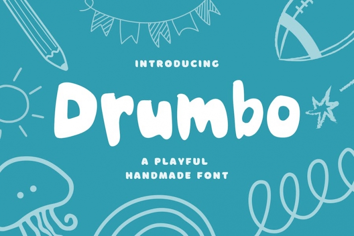 Drumbo - Playful Handmade Font Font Download