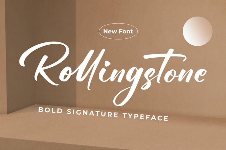 Rollingstone - Bold Signature Font Font Download