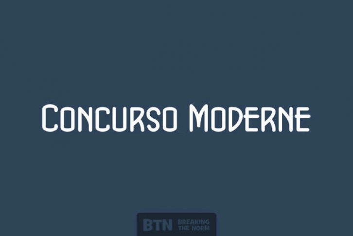 Concurso Modern Font Font Download