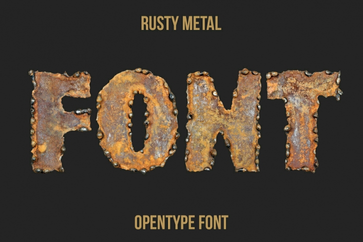 Rusty Metal SVG Font Font Download