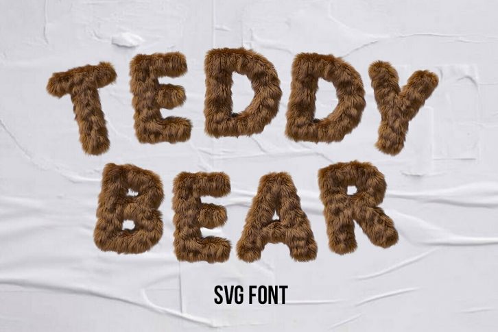 Teddy Bear SVG Font Font Download