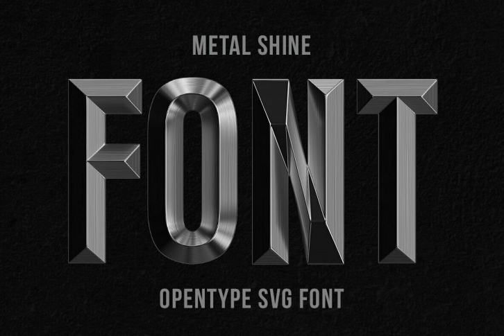 Metal Shine SVG Font Font Download