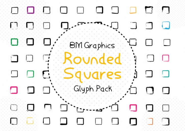 BM Graphics - Rounded Squares Font Font Download