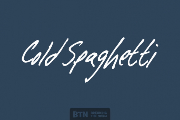 Cold Spaghetti Font Font Download