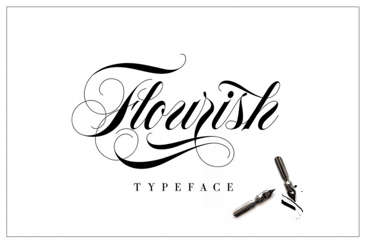 Flourish Typeface Font Font Download