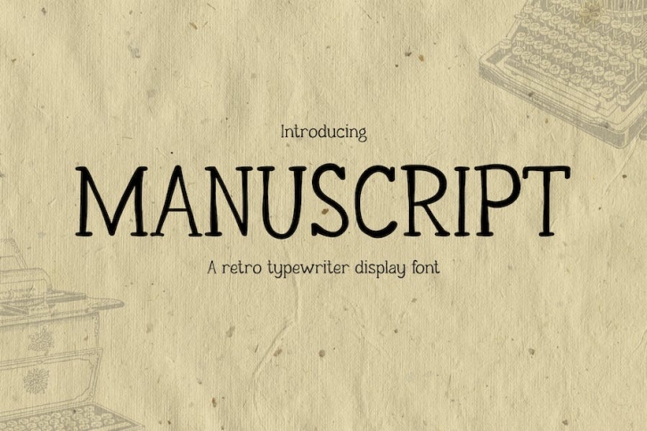 Manuscript - Vintage Typewriter Font Font Download