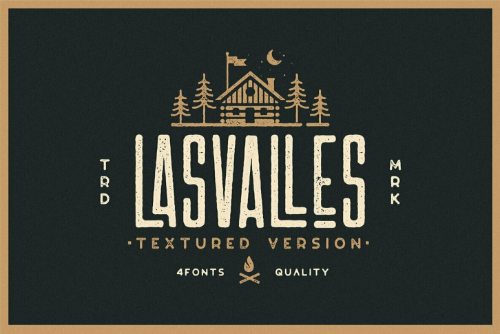 LAS VALLES Textured Font Font Download