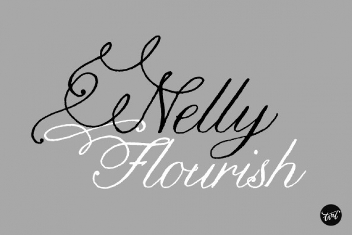 Nelly Script Flourish Font Font Download