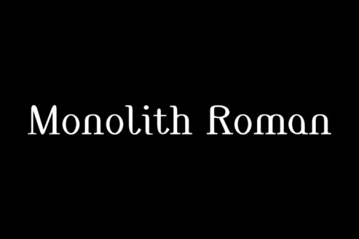 Monolith Roman Font Font Download