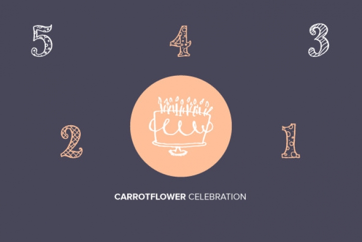 Carrotflower Celebration Icons Font Font Download