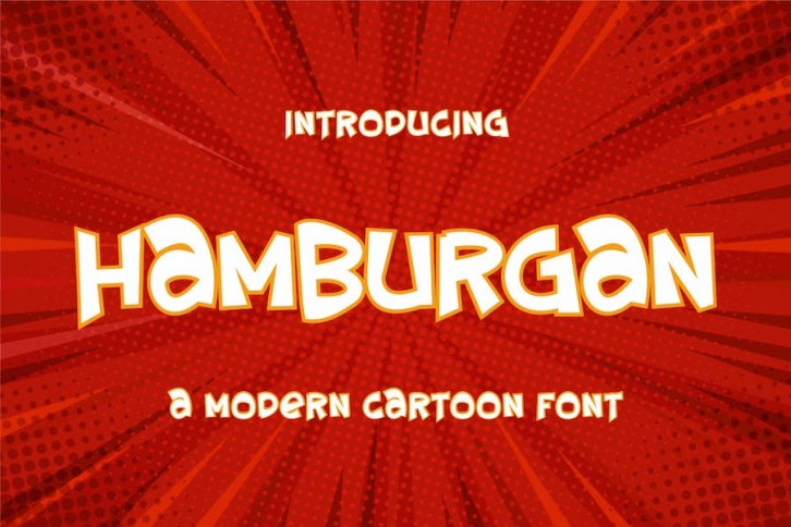 Hamburgan - cartoon font Font Download