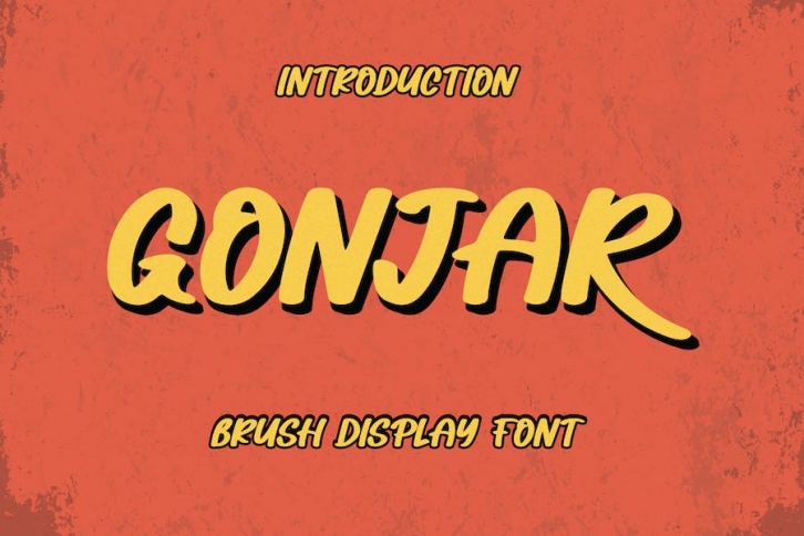 GONJAR - Brush Display Font Font Download