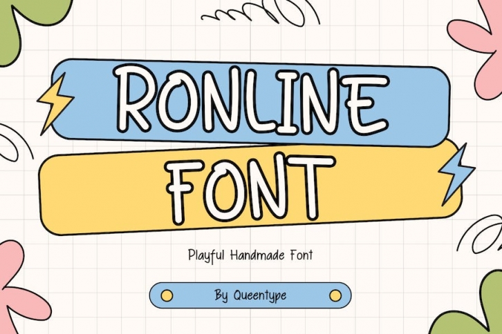 Ronline - Playful Handmade Font Font Download