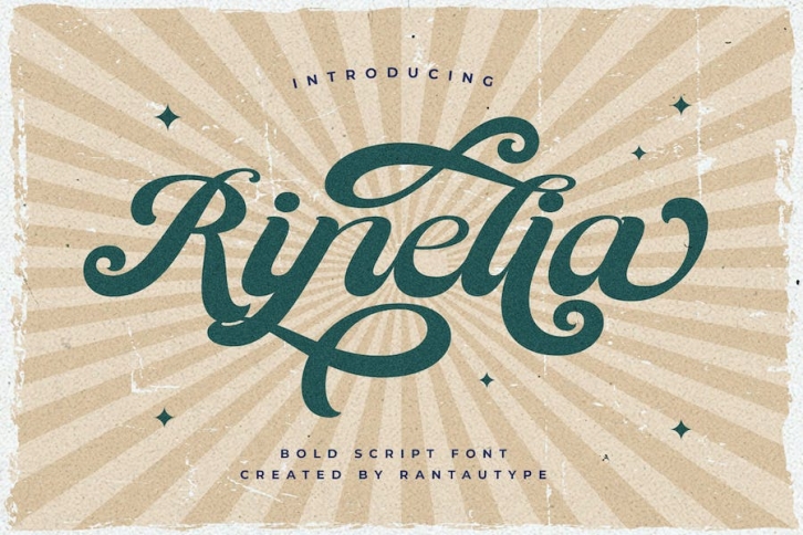 Ranelia A Bold Retro Font Font Download