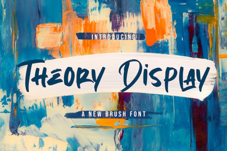 Theory Display - Textured Brush Font Font Download