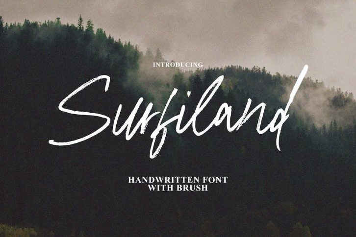 Surfiland - Handwritten Brush Font Download