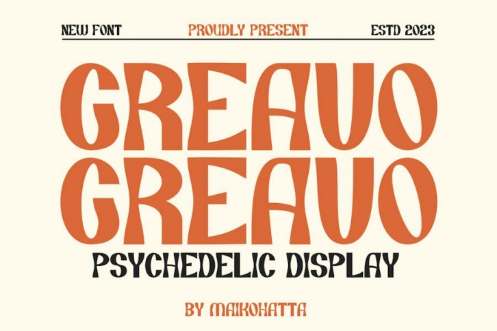 Greavo - Psychedelic Display Font Font Download