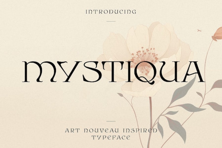 Mystiqua Typeface - Art Nouveau Typeface Font Download