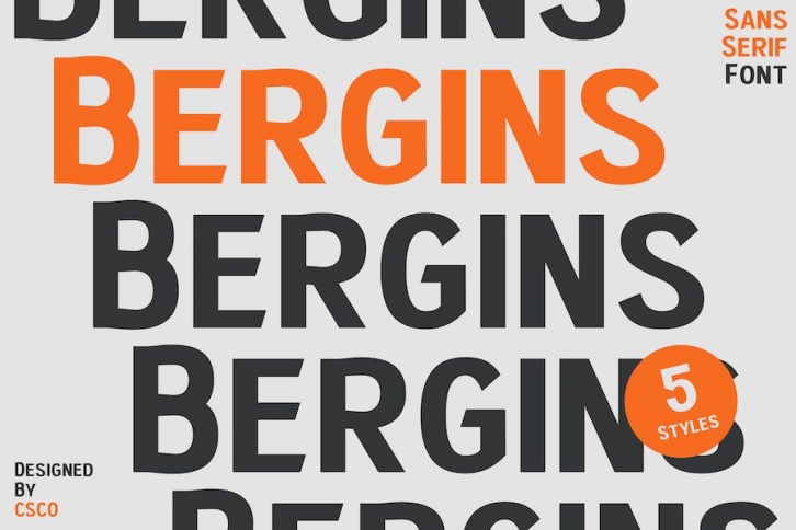 Bergins – Grotesque Sans Serif Font Download