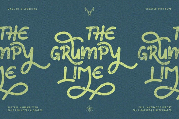 The Grumpy Lime Font Font Download