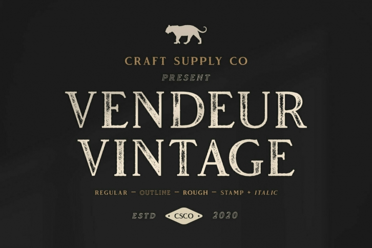 Vendeur Vintage Family Font Download