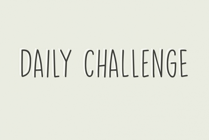 Daily Challenge Font Font Download