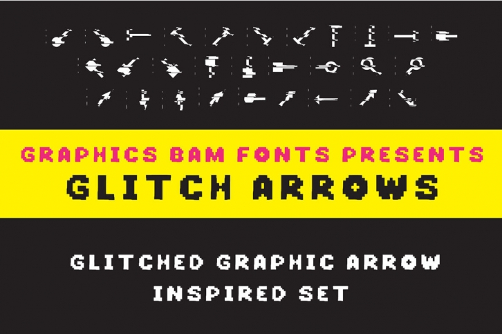 Glitched Arrows Font Font Download