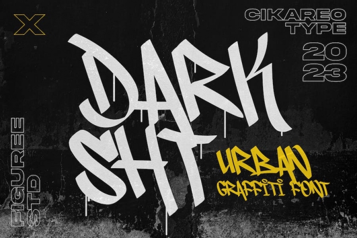 Darksht - Urban Graffiti Font Font Download