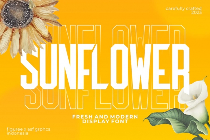 The Sunflower - Fresh & Modern Display Font Font Download