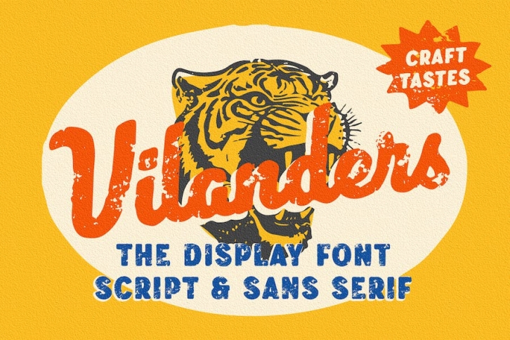 Vilanders - Vintage Stamp Font Font Download