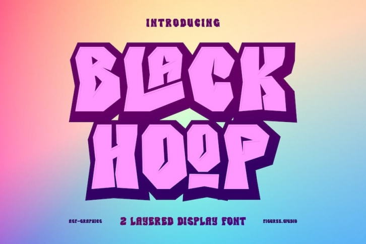 Blackhoop - Layered Display Font Font Download