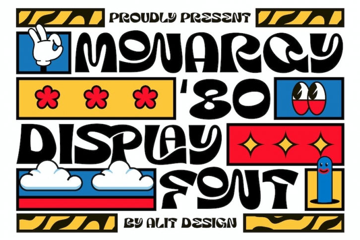 Monarqy Funky Retro Typeface Font Download