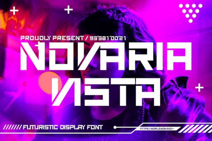 Novaria Vista - Futuristic Display Font Font Download