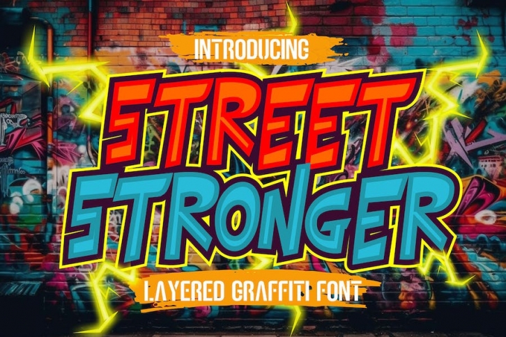 Street Stronger - Layered Graffiti Font Font Download