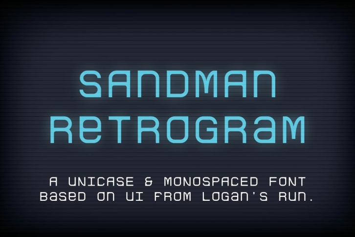 Sandman Retrogram Font Font Download