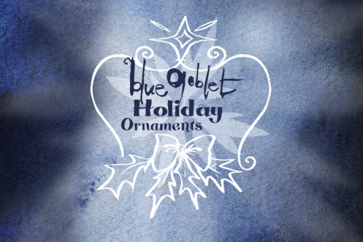 Blue Goblet Christmas Ornaments Font Font Download