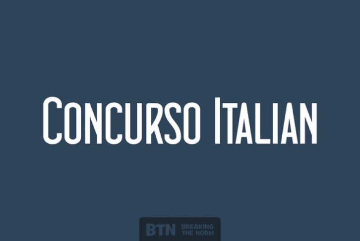 Concurso Italian Font Font Download