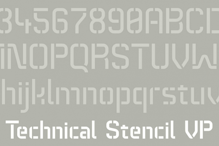 Technical Stencil VP Font Font Download