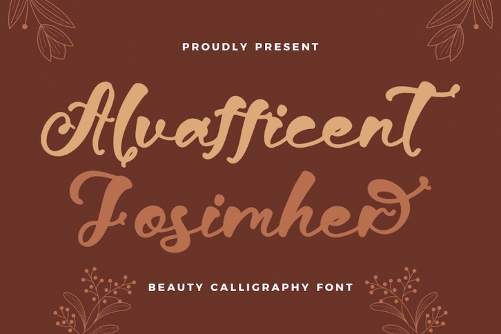 Alvafficent Fosimher Calligraphy Font Font Download