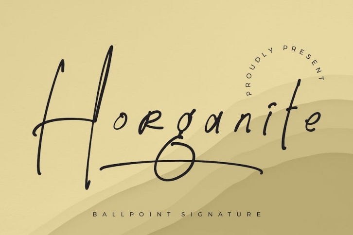 Horganite Ballpoint Signature Font Font Download