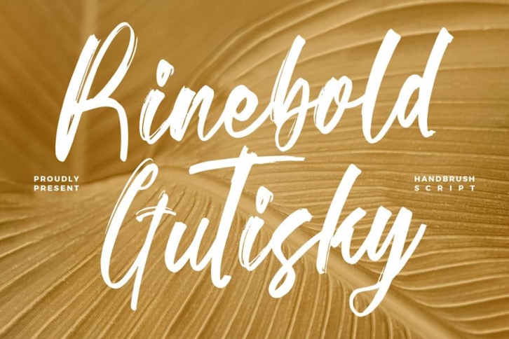 Rinebold Gutisky Handbrush Script Font Font Download