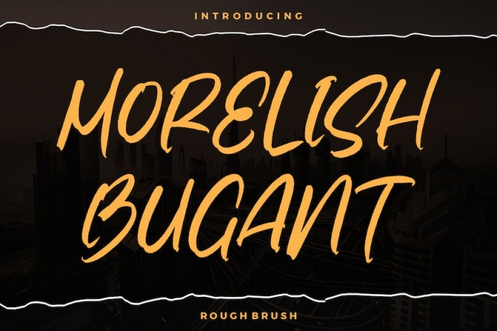 Morelish Bugant Rough Brush Font Font Download