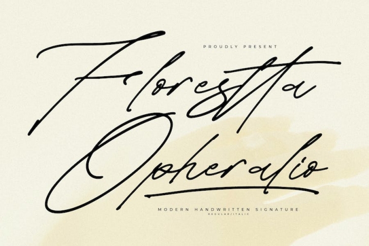 Florestta Opheralio Modern Handwritten Font Font Download