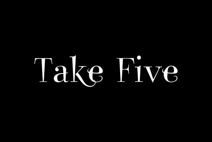 Take Five Font Font Download