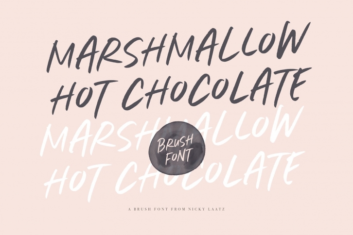 Marshmallow Hot Chocolate Brush: Casual Versatility in Every Stroke Font Download