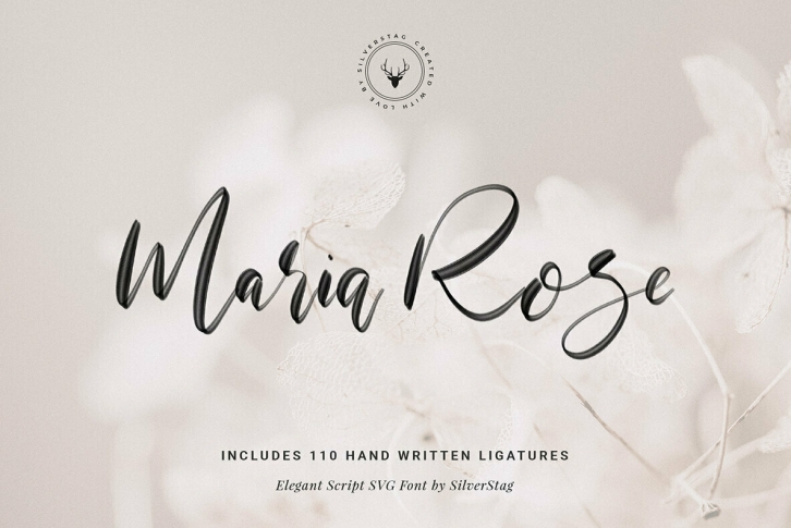 Maria Rose SVG Font Font Download