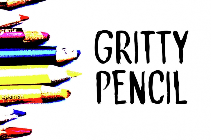 Gritty Pencil Font Font Download